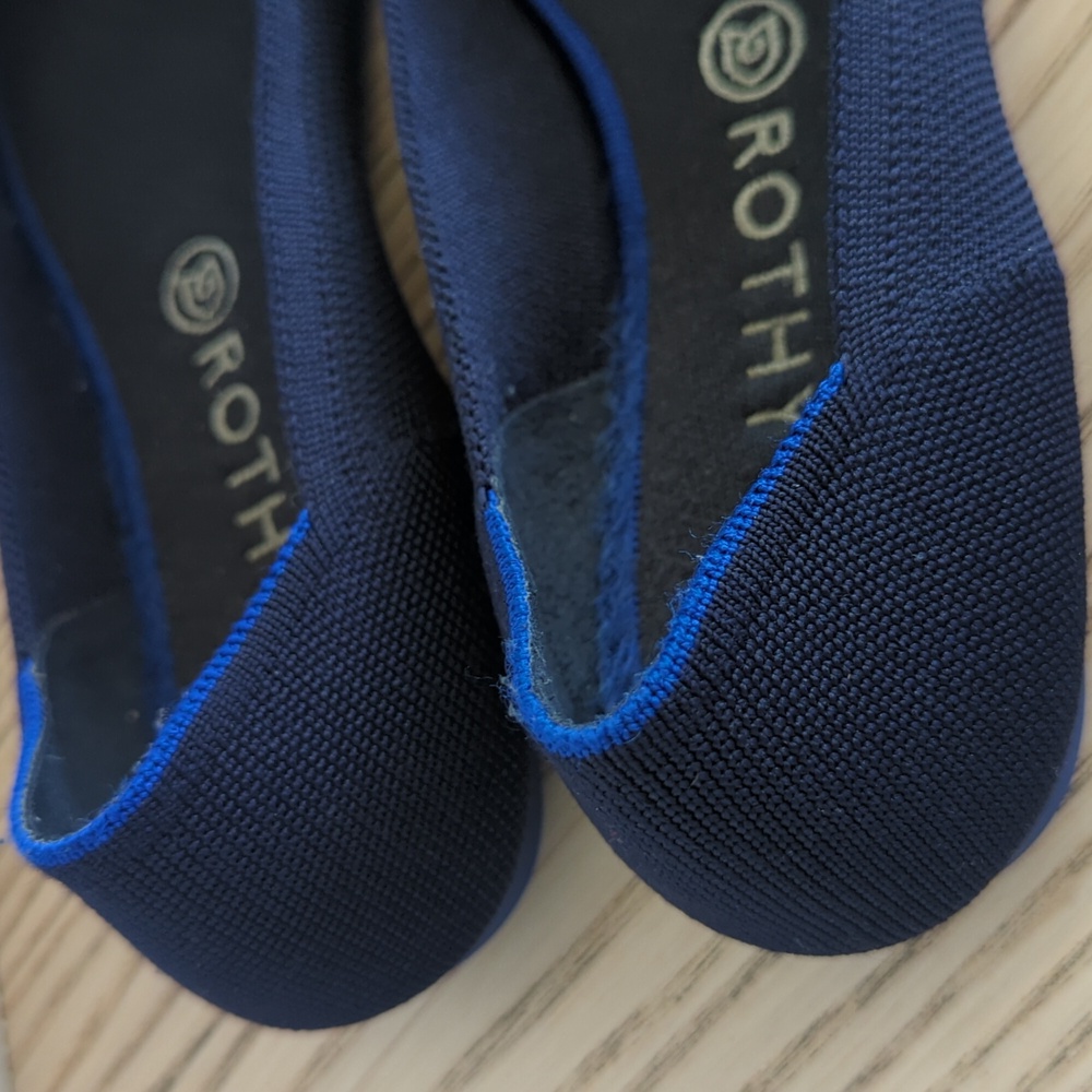 Rothy’s The Flat Round Toe Flats Solid Navy Blue … - image 6